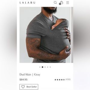 Lalabu Men’s baby wearing Dad Shirt Size large